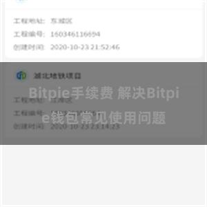 Bitpie手续费 解决Bitpie钱包常见使用问题