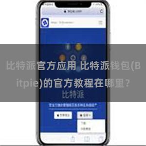 比特派官方应用 比特派钱包(Bitpie)的官方教程在哪里？