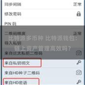 比特派多币种 比特派钱包：链上资产管理高效吗？