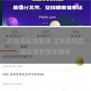 比特派在线管理 比特派钱包隐私保护技术解析