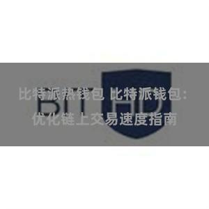 比特派热钱包 比特派钱包: 优化链上交易速度指南