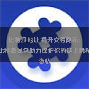 比特派地址 提升交易隐私：比特派钱包助力保护你的链上隐私